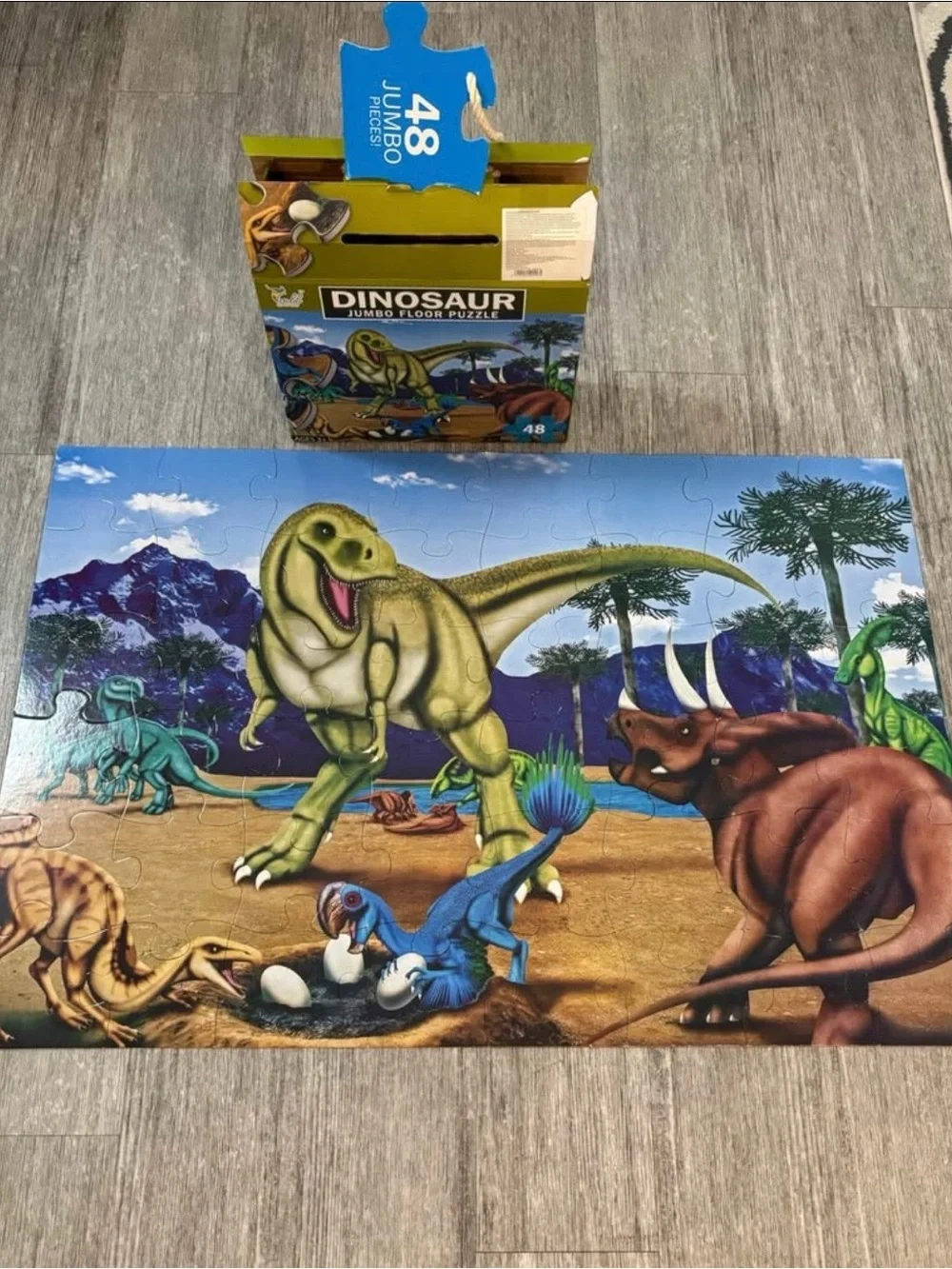 Dinosaur Jumbo Floor Puzzle - Green